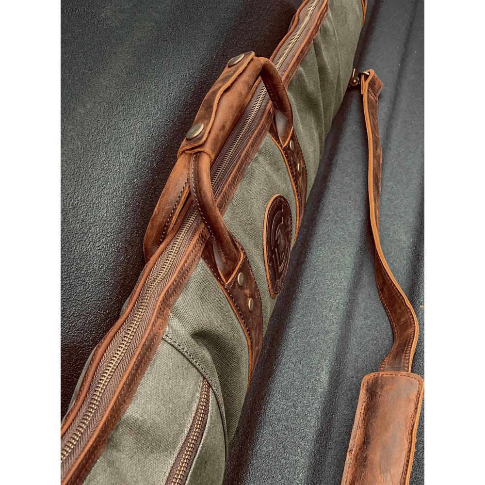 Canvas and Leather Shotgun Case. Picture 5