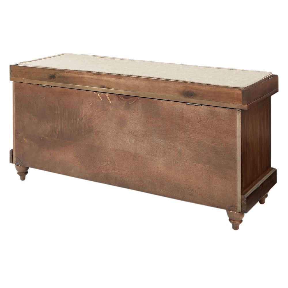 Dover Storage Bench in Distressed Brown ASM, DOV-DB. Picture 5