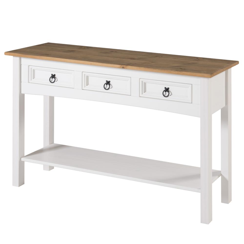 Model COW933 Cottage Series Wood Hall Table in Corona Snow. Picture 1
