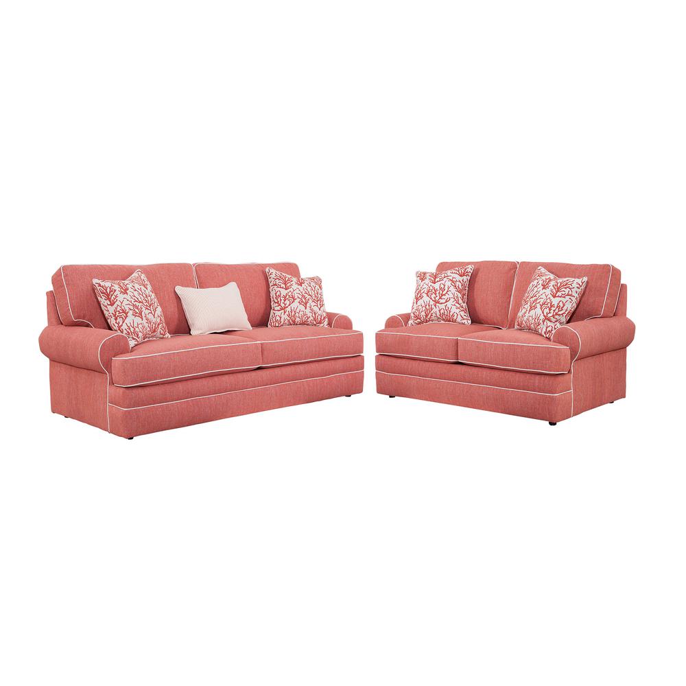 American Furniture Classics Coral Springs Model 8-020-S260C Loveseat with Two Matching Pillows. Picture 4