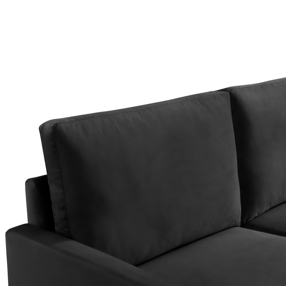 57 Inch Wide Upholstered Two Cushion Loveseat with Square Arms. Picture 7