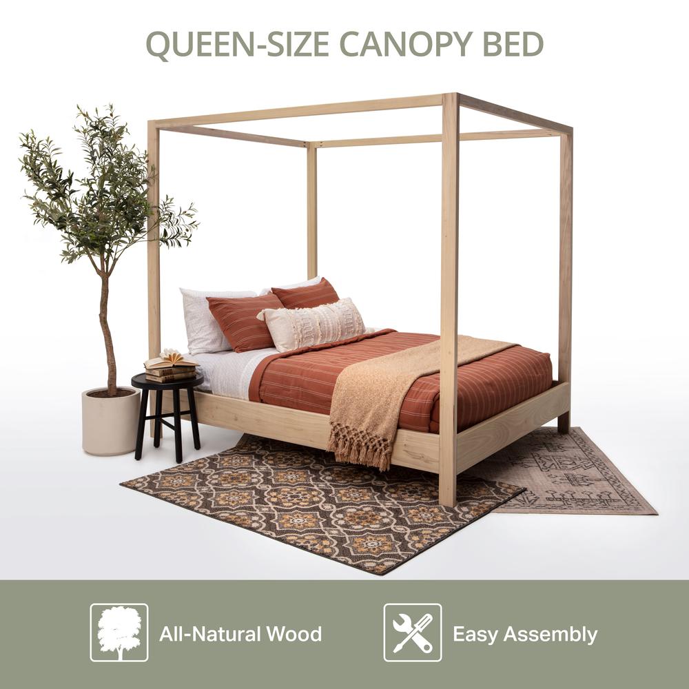 American Furniture Classics Queen Size Canopy Bed with Raised Platform. Picture 5