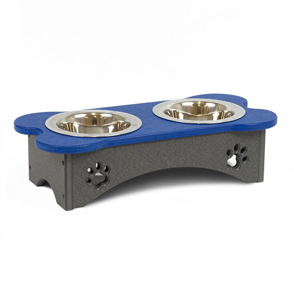 High Double Water and Food Bowls Made of High Density Poly Resin for Small Dogs. Picture 7