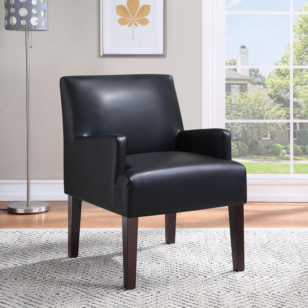 OS Home and Office Furniture Model MST55-PD6 Pewter Faux Leather Guest Chair. Picture 2