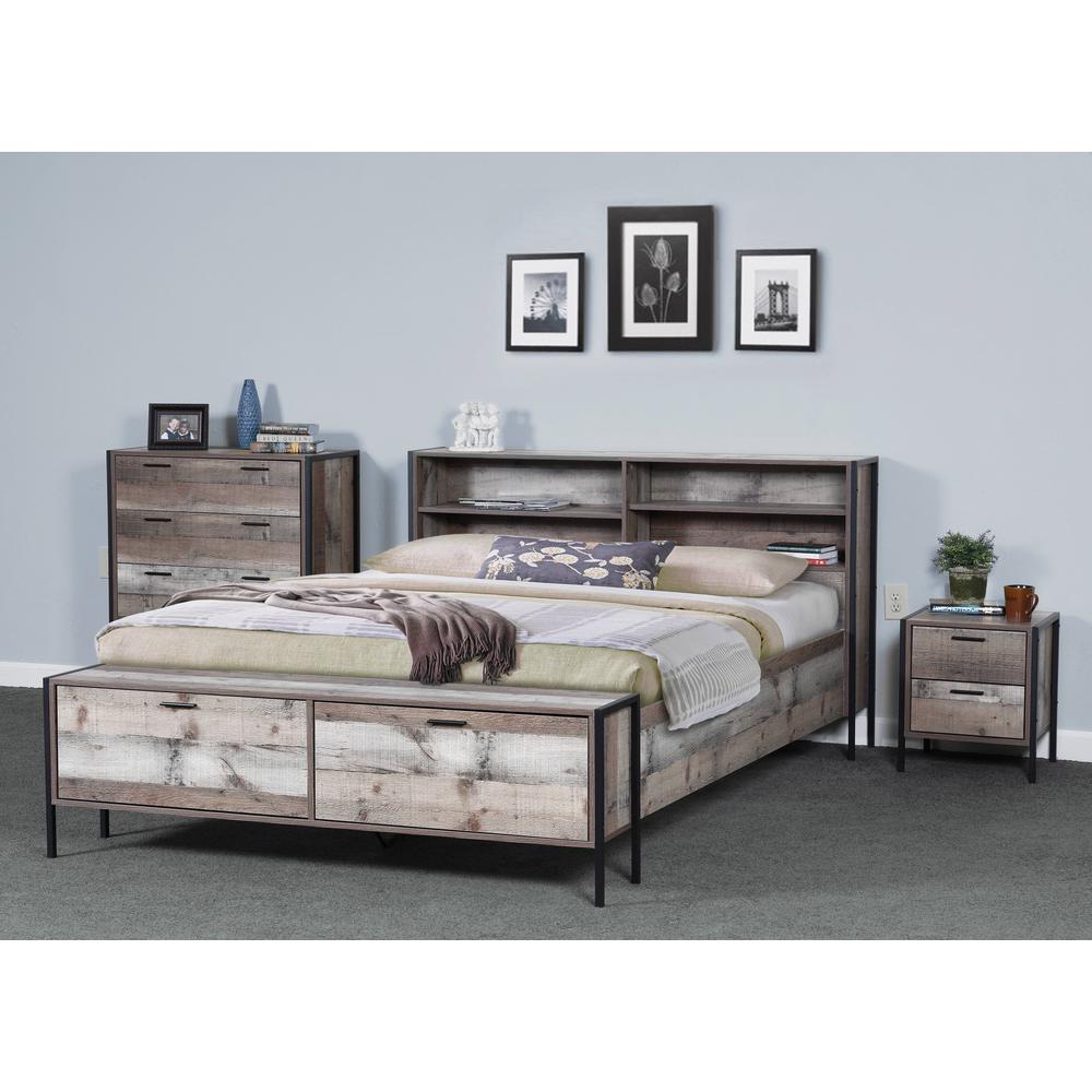 Queen Size Storage Bed with Headboard and Footboard Storage. Picture 3