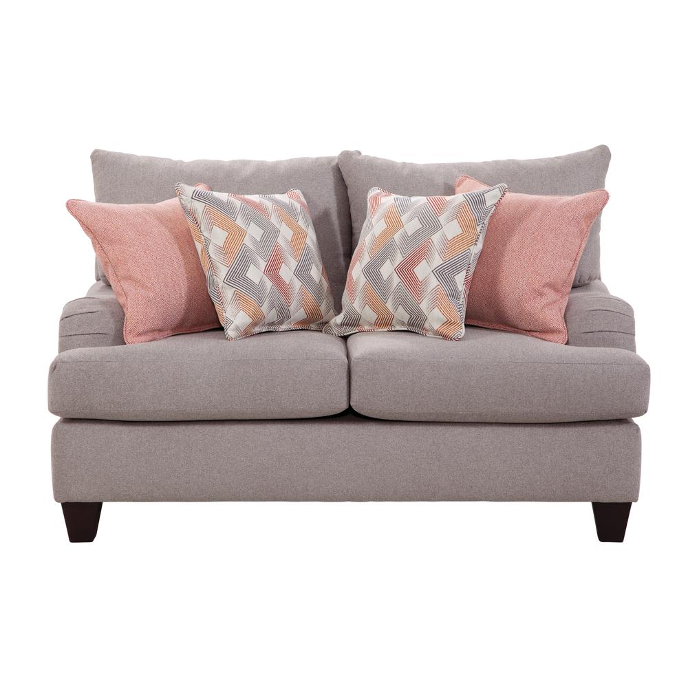 American Furniture Classics Woven Chenille Loveseat 4 Accent Pillows. Picture 2
