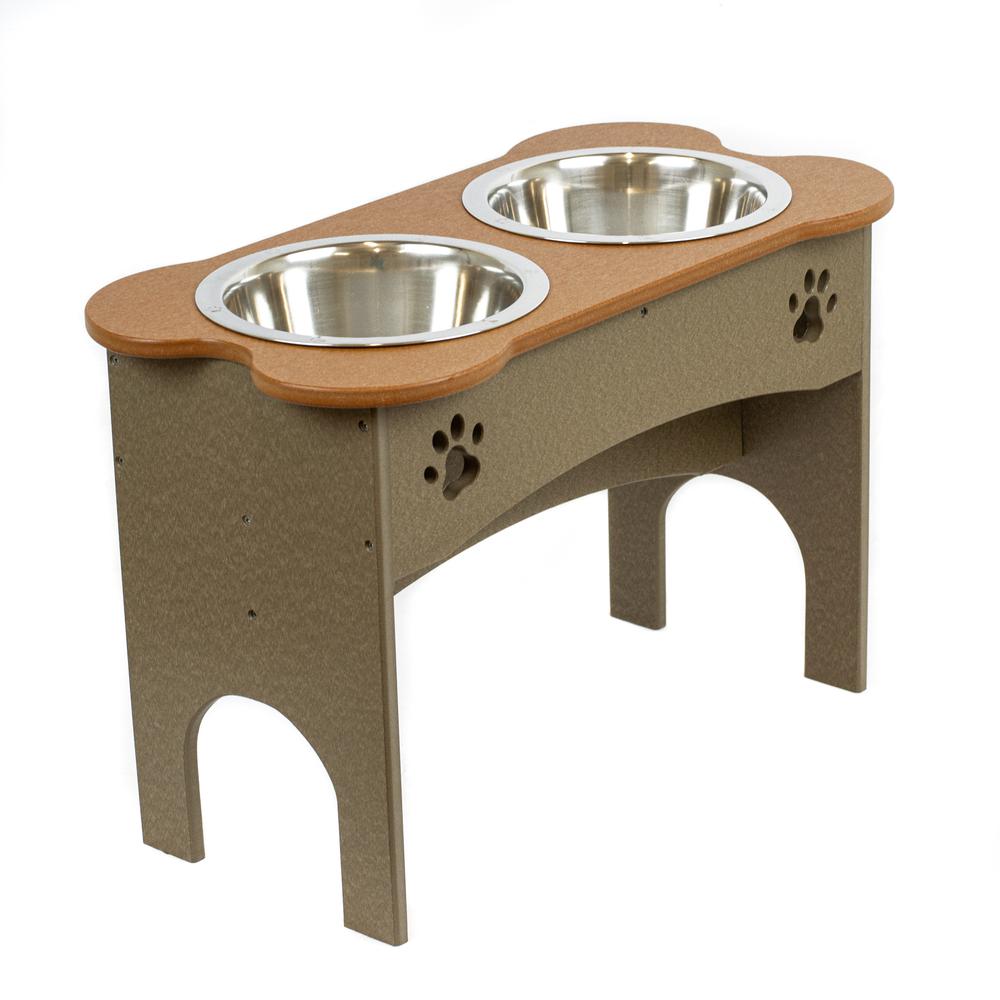 High Double Water and Food Bowl for Taller Dogs. Picture 1