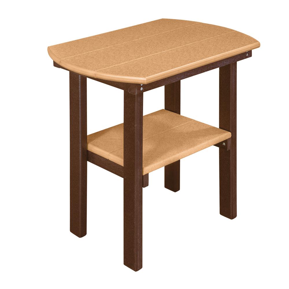 OS Home and Office Model 525CTB Oval End Table in Cedar with a Tudor Brown Base, Made in the USA. Picture 2