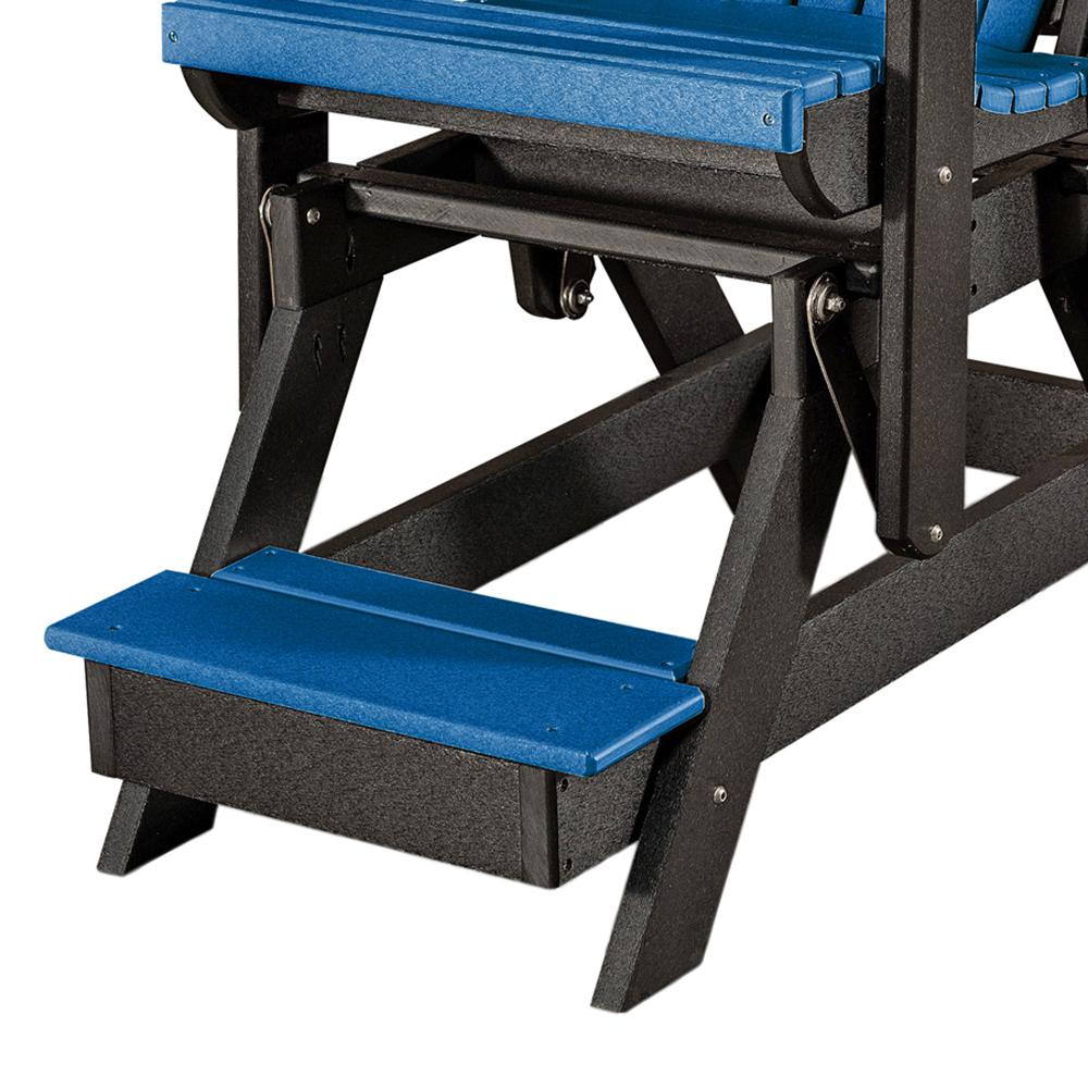 OS Home and Office Model 516BBK-K Double Balcony Height Glider with Center Table in Blue and Black. Picture 8