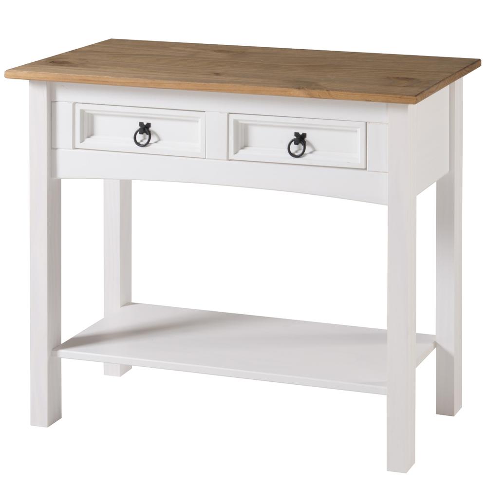 Model COW934 Cottage Series Wood Hall Table in Corona Snow. Picture 1