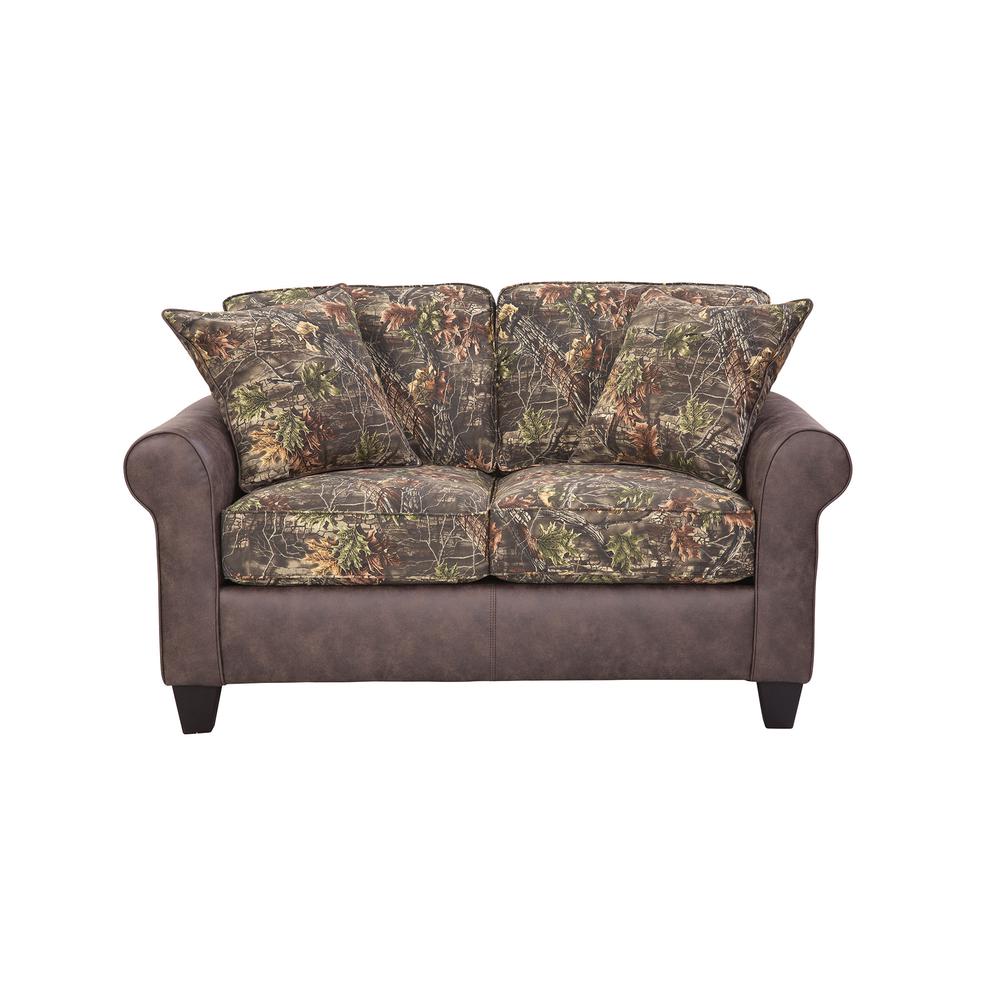 American Furniture Classics Maumelle Model 8-020-A330V14 Loveseat with Two Decorative Throw Pillows. Picture 2