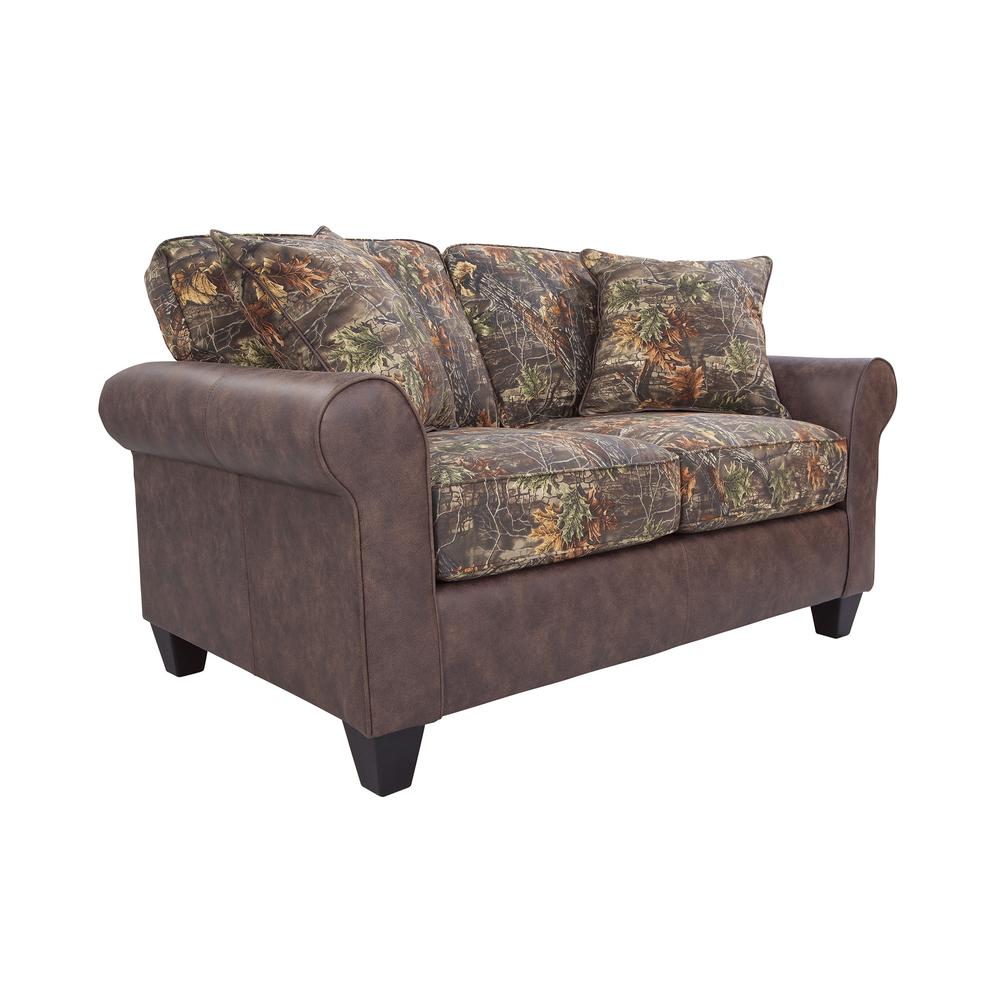 American Furniture Classics Maumelle Model 8-020-A330V14 Loveseat with Two Decorative Throw Pillows. Picture 1