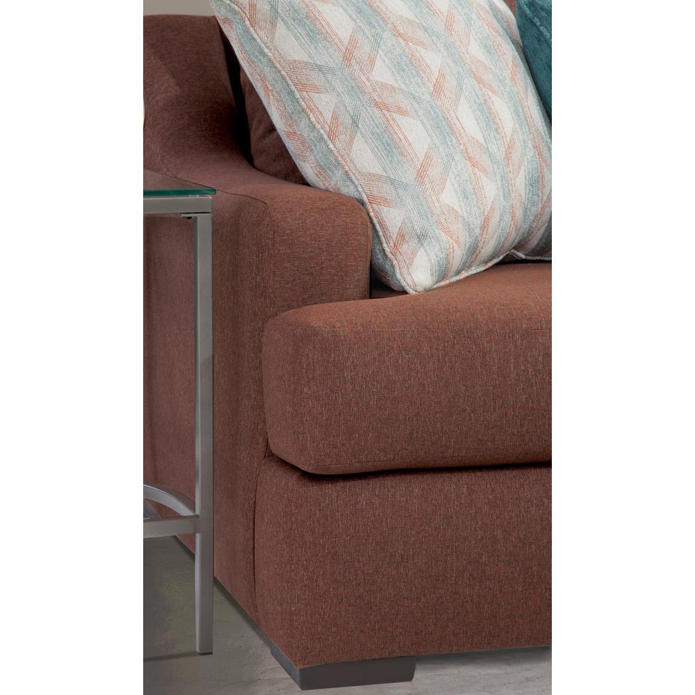 American Furniture Classics Model 8-010-A65V2 Earthtone Cinnamon Sloped Track Arm Sofa. Picture 7