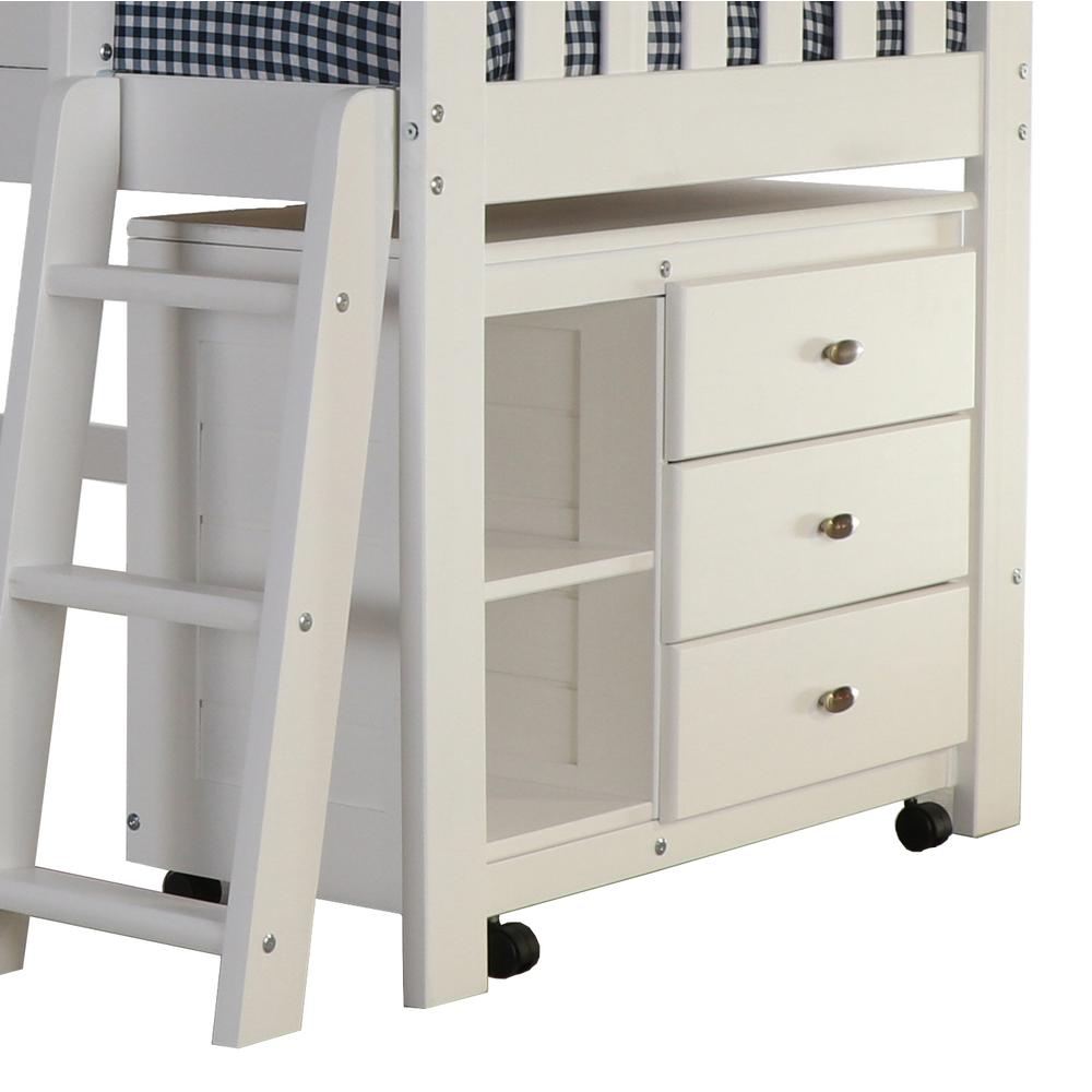 OS Home and Office Model 80204-2A Casual White Chest with Three Drawers. Picture 5