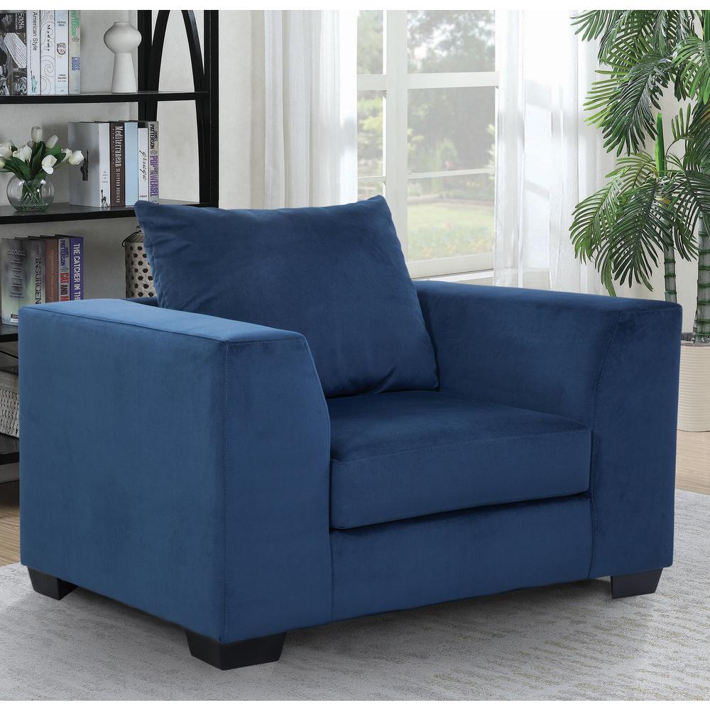 American Furniture Classics Blue Upholstered Oversize Chair. Picture 2