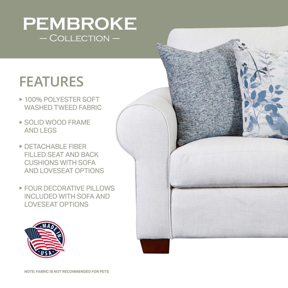Living Room Pembroke 4-Piece Set with Sleeper Sofa. Picture 6