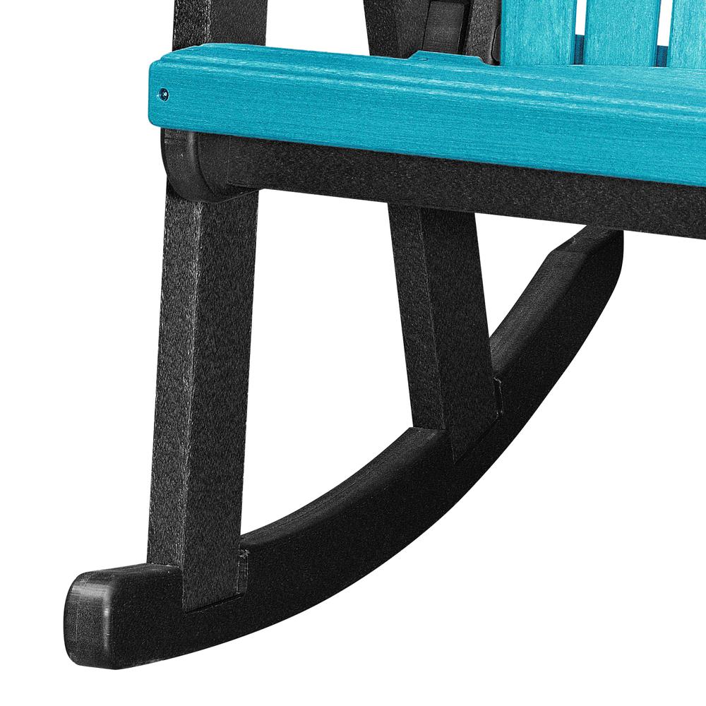 OS Home and Office Rocking Chair in Aruba Blue with a Black Base. Picture 5