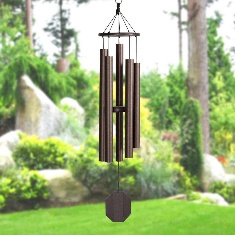 Wind Chime made with powder coated Aluminum tubes in Terra. Picture 5