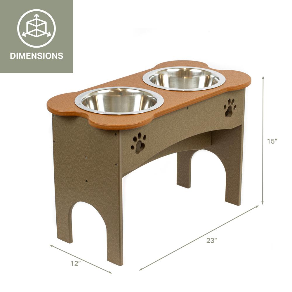 High Double Water and Food Bowl for Taller Dogs. Picture 2