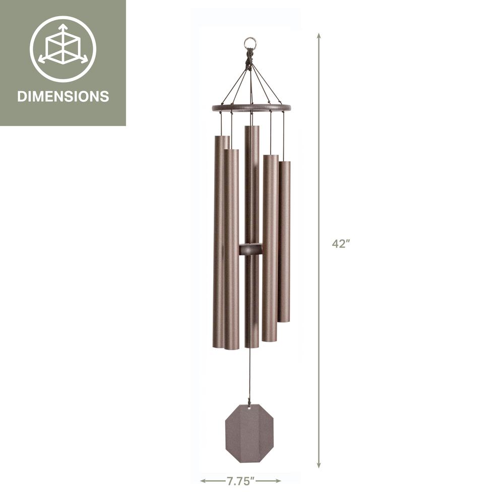 Wind Chime made with powder coated Aluminum tubes in Terra. Picture 2