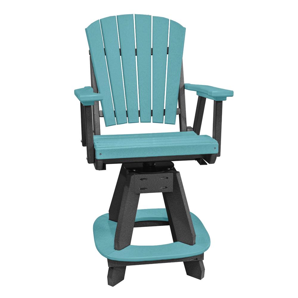 OS Home and Office Model 130-C-ARB Counter Height Swivel Arm Chair in Aruba Blue on a Black Base. Picture 2