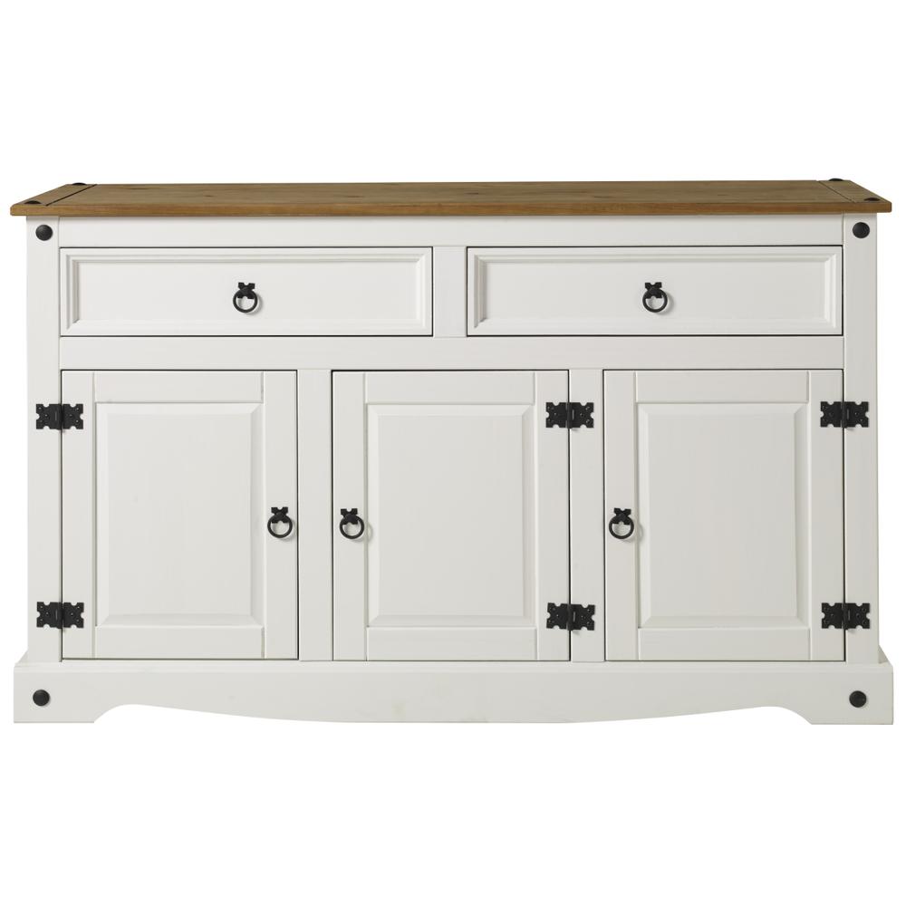 Model COW916 Cottage Series Wood Buffet Sideboard in Corona Snow. Picture 3