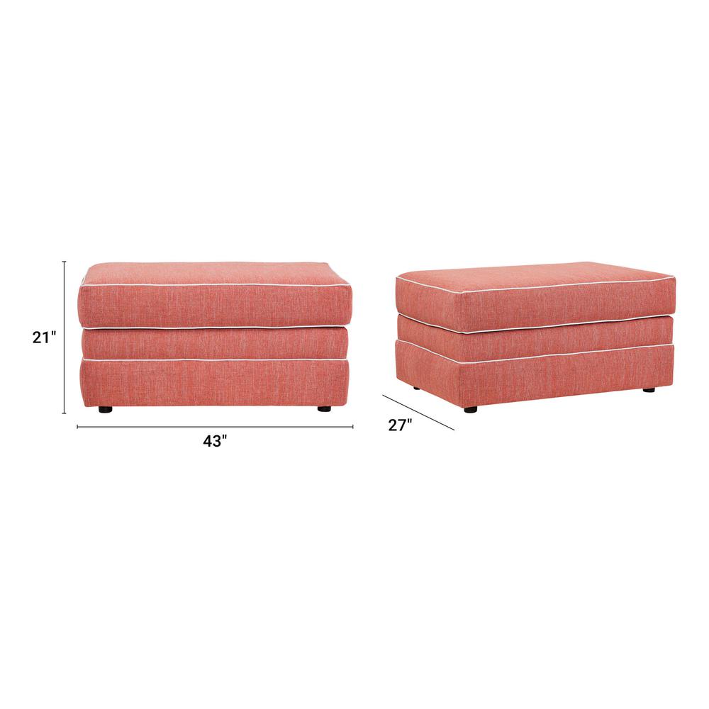 American Furniture Classics Coral Springs Model 8-080-S260C Upholstered Ottoman. Picture 2