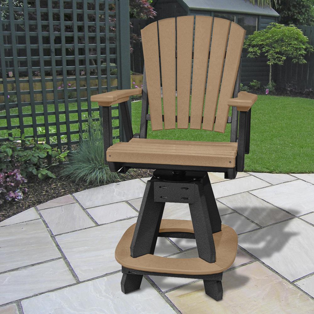 OS Home and Office Model 130-C-CBK Counter Height Swivel Arm Chair in Cedar on a Black Base. Picture 1
