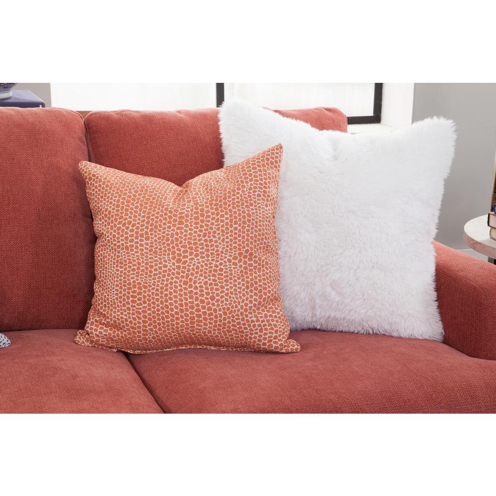 Classic Paprika Loveseat with Three Pillows. Picture 7