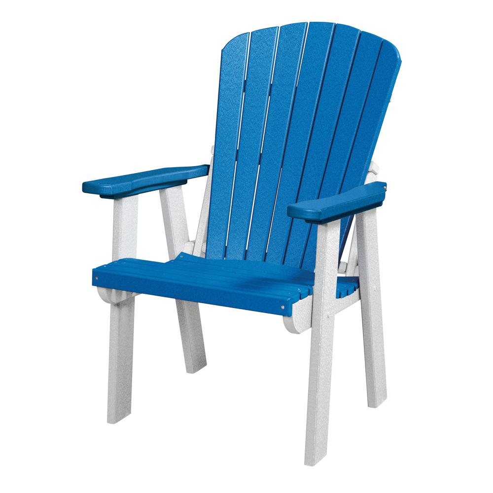 OS Home and Office Model 511BW Fan Back Chair in Blue with a White Base, Made in the USA. Picture 2