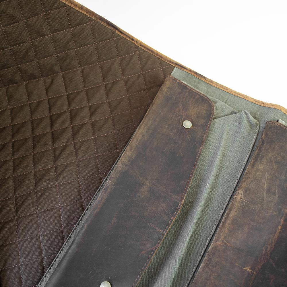 Canvas and Leather Shotgun / Rifle Rollup Cleaning Mat. Picture 3
