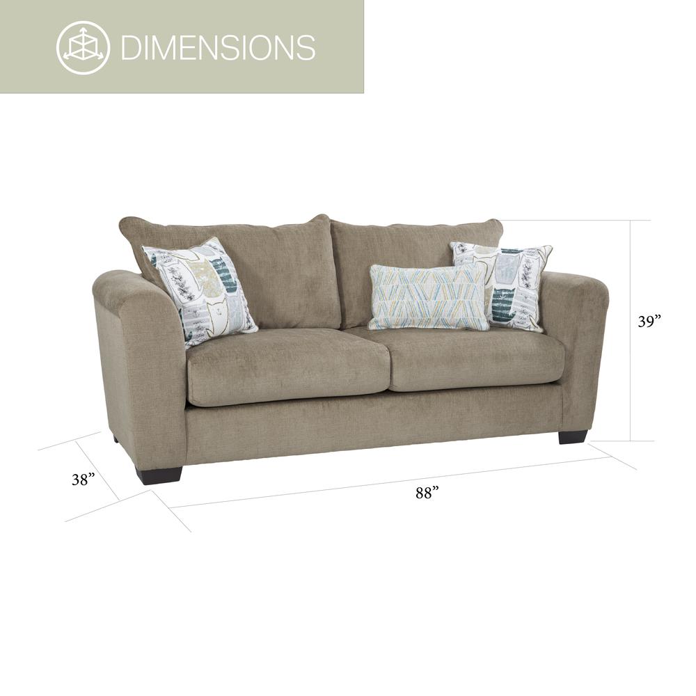 American Furniture Classics Model 8-010-A89V2 Soft Green Chenille Sofa. Picture 3