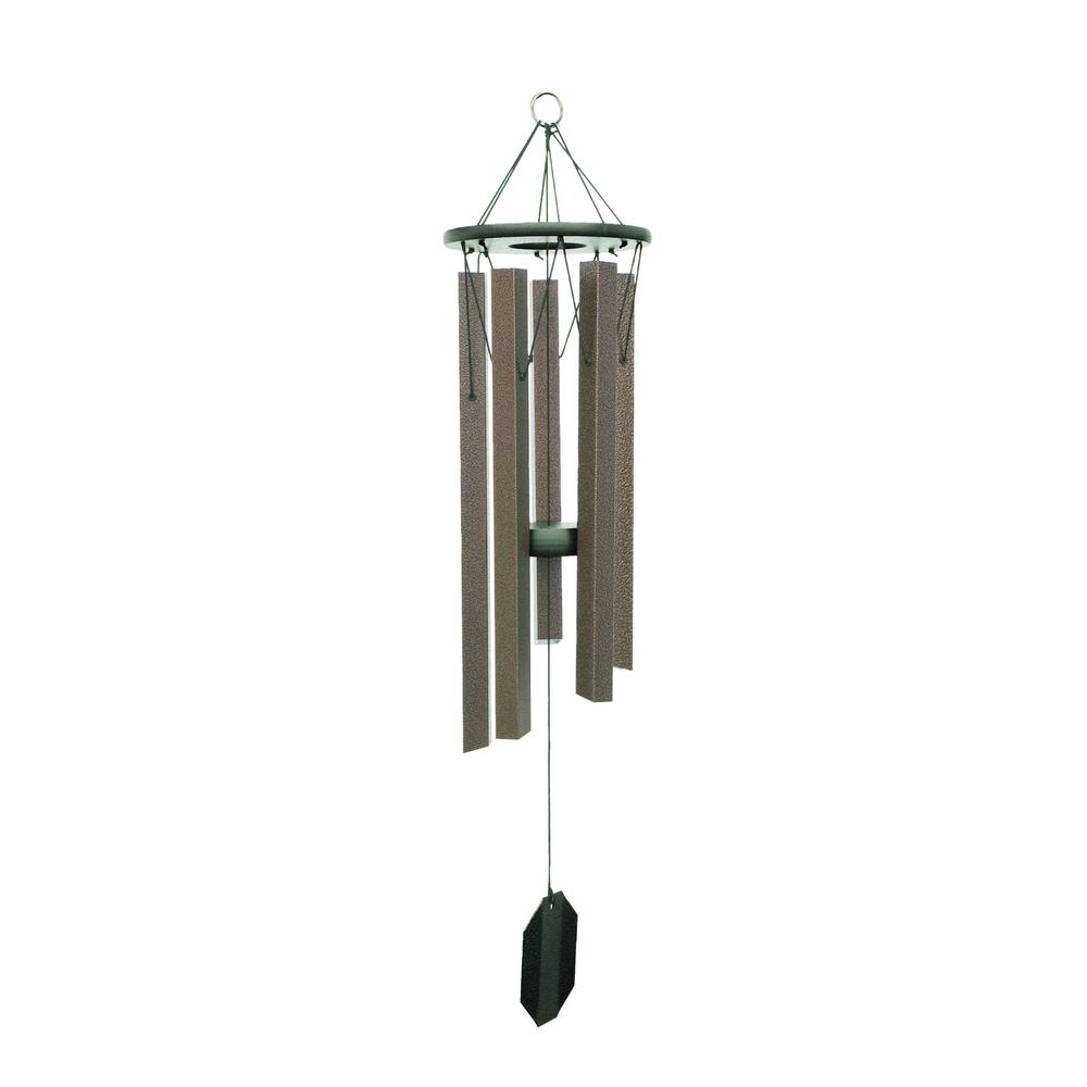 Wind Chime made with powder coated Aluminum tubes in Bronze. Picture 1