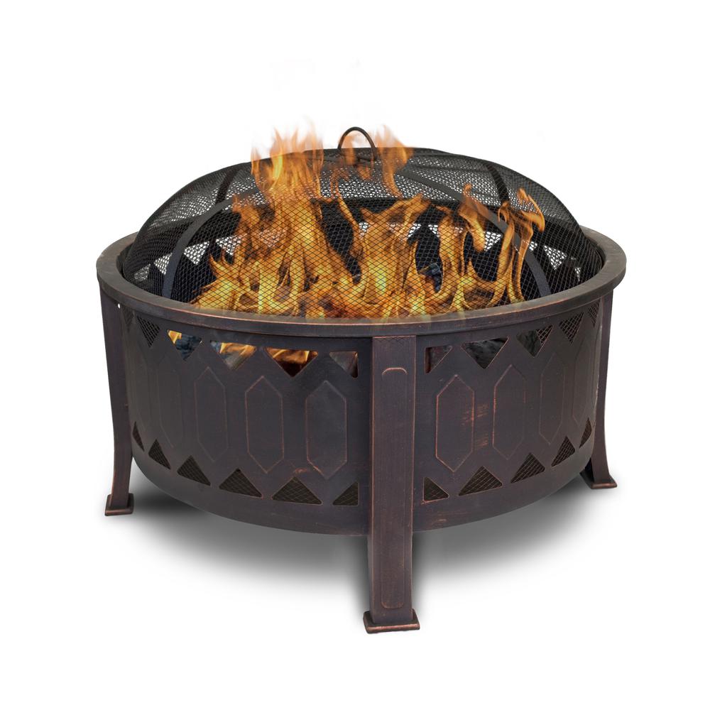 Outdoor Leisure Products 30 inch Round Firepit with Oil Rubbed Bronze Finish. Picture 2