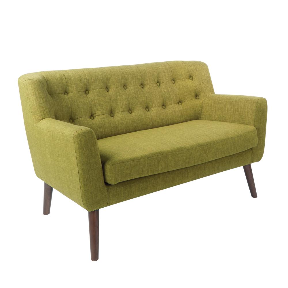 OS Home and Office Furniture Model MLL52-M17 Green Mid Century Love Seat. Picture 4