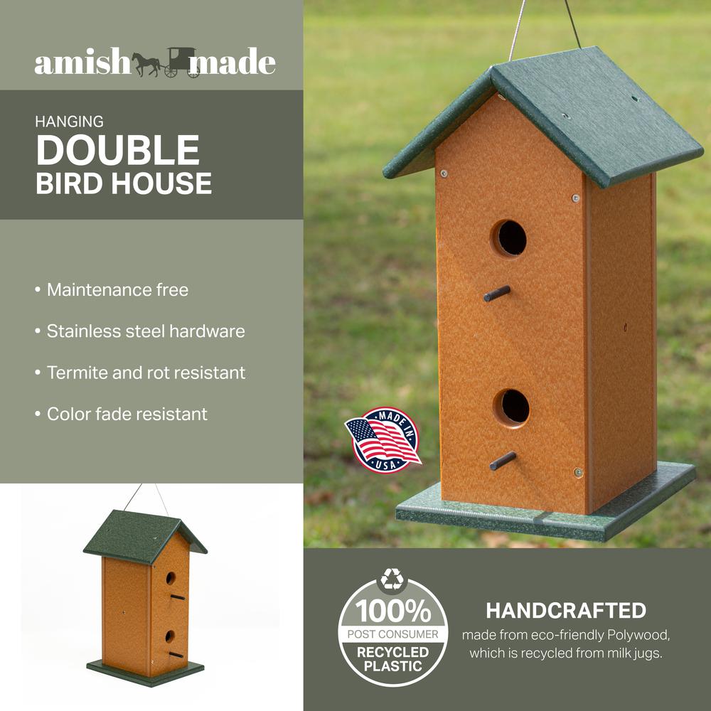 Double Bird House Made of High Density Poly Resin. Picture 3