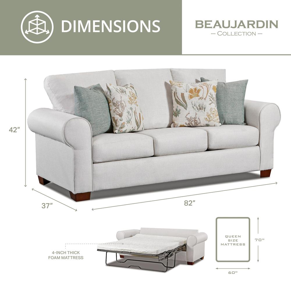 Living Room Beaujardin 4-Piece Set with Sleeper Sofa. Picture 4