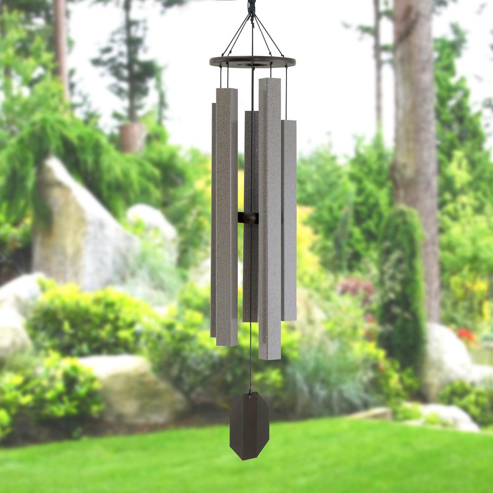 Wind Chime made with powder coated Aluminum tubes in Mocha. Picture 5