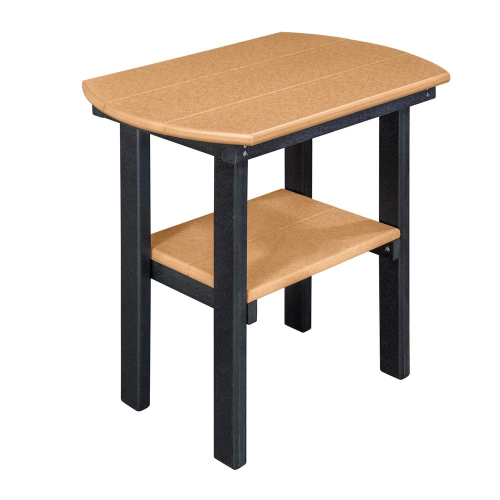 OS Home and Office Model 525CBK Oval End Table in Cedar with a Black Base, Made in the USA. Picture 2