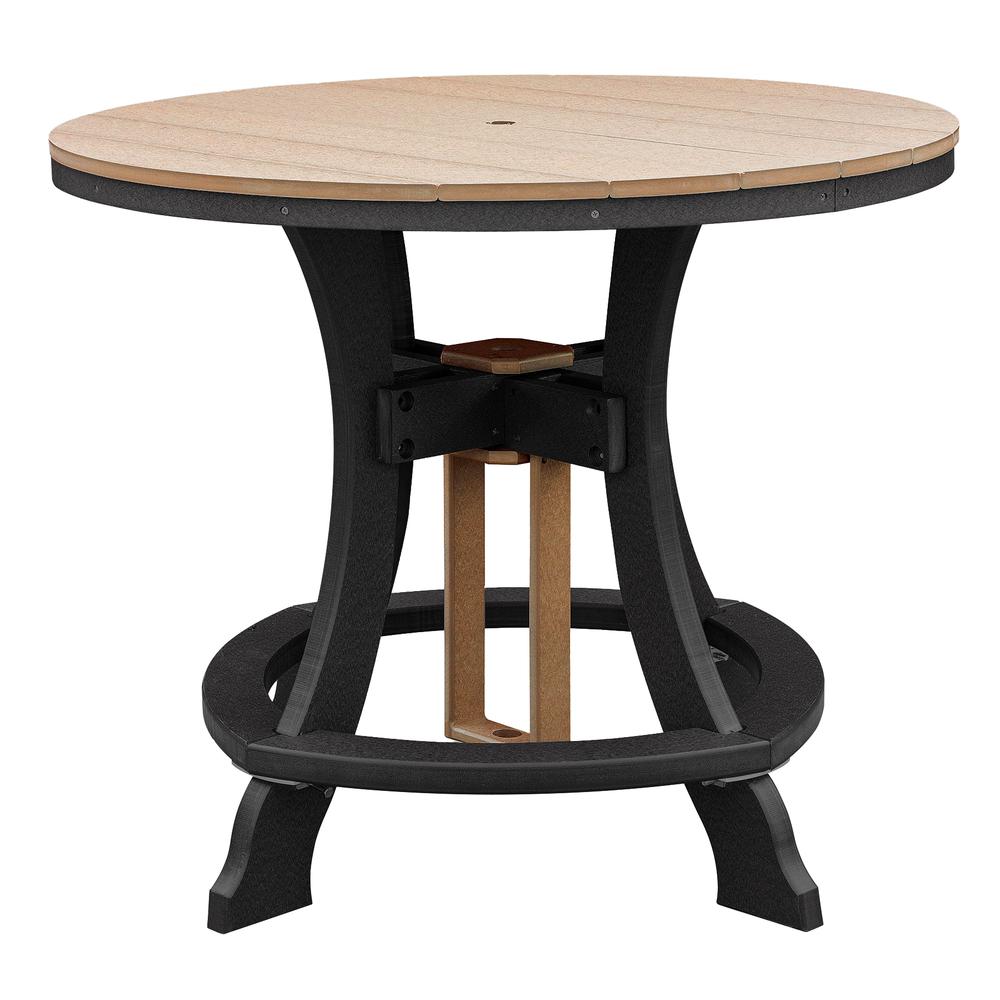 OS Home and Office Model CR130CBK-K Five Piece Round Counter Height Dining Set in Cedar on a Black Base. Picture 7