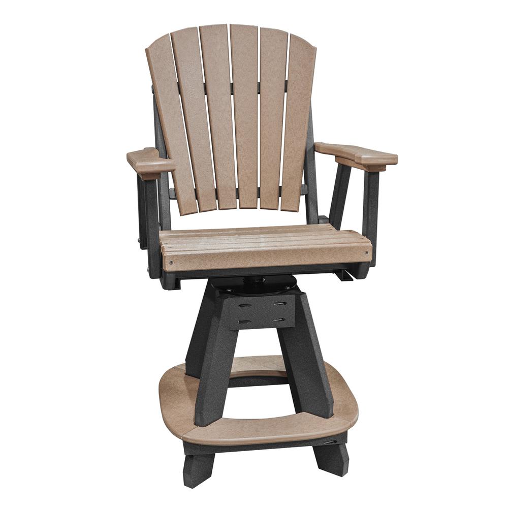 OS Home and Office Model 130-C-CBK Counter Height Swivel Arm Chair in Cedar on a Black Base. Picture 2