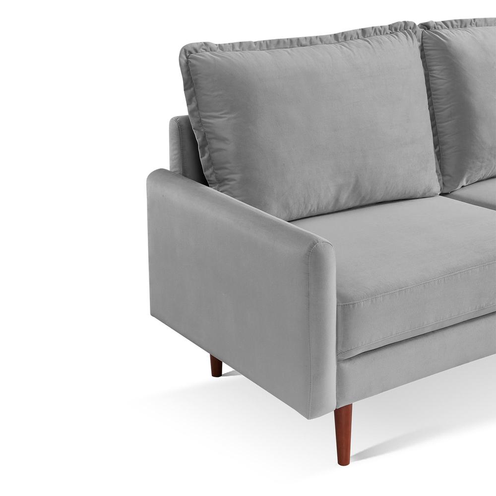 57 Inch Wide Upholstered Two Cushion Loveseat with Cambered Arms. Picture 6