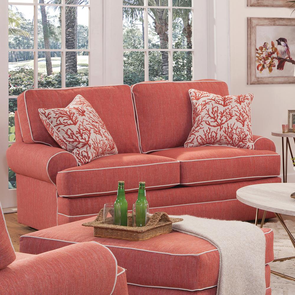 American Furniture Classics Coral Springs Model 8-020-S260C Loveseat with Two Matching Pillows. Picture 7