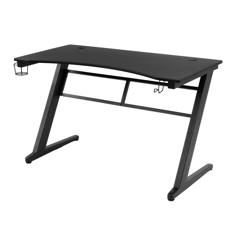 OS Home and Office Furniture Model 42245 Gaming Desk with Laminate Tactical Carbon Fiber Top. Picture 1