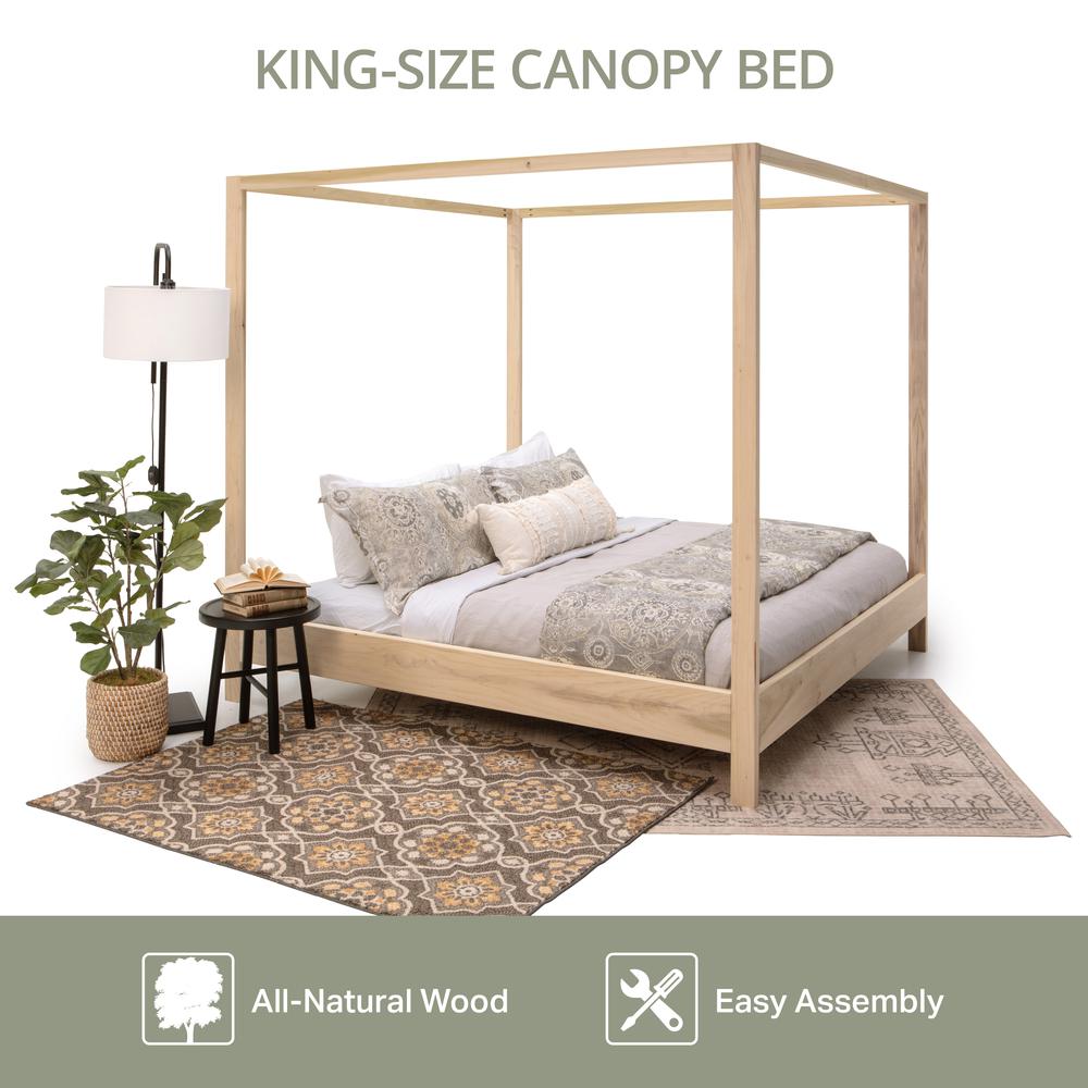 American Furniture Classics King Size Canopy Bed with Raised Platform. Picture 5
