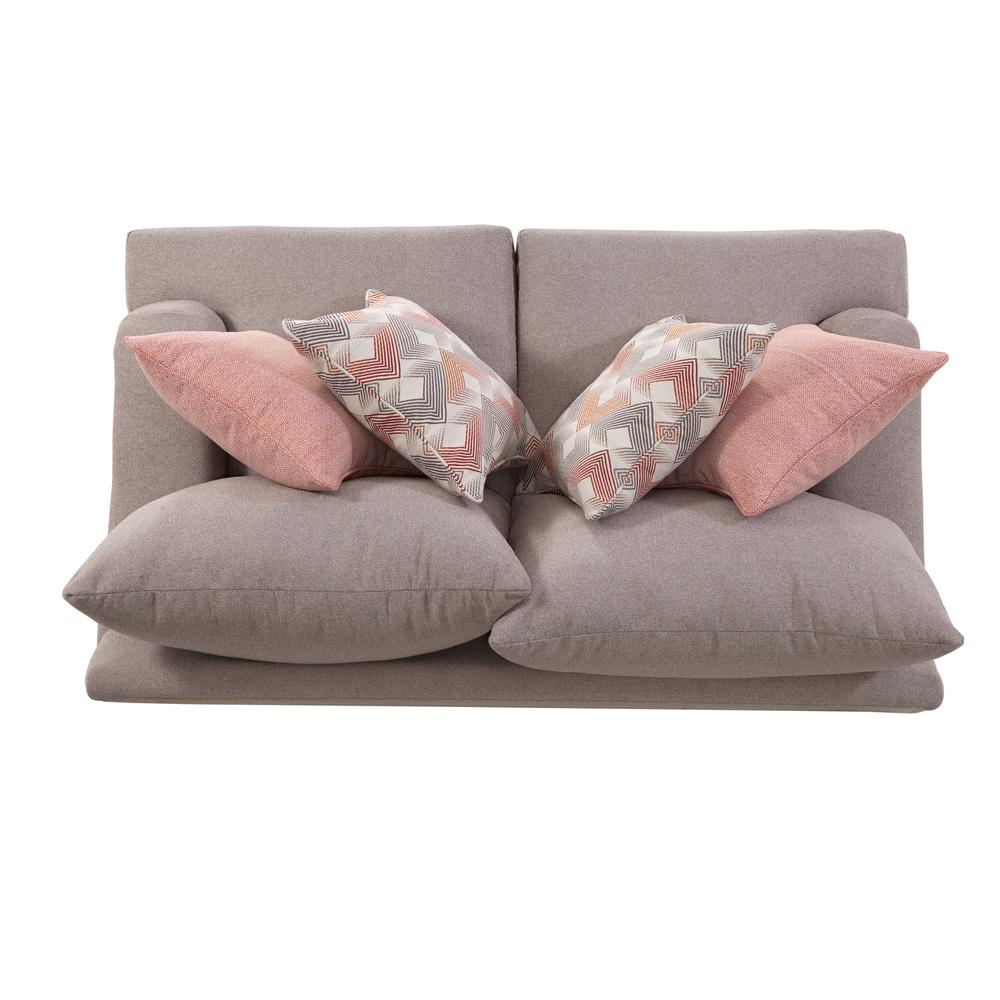 American Furniture Classics Woven Chenille Loveseat 4 Accent Pillows. Picture 3