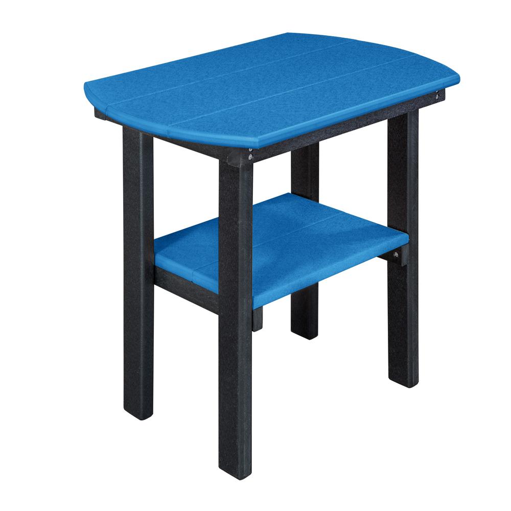 OS Home and Office Model 525BBK Oval End Table in Blue with a Black Base, Made in the USA. Picture 2