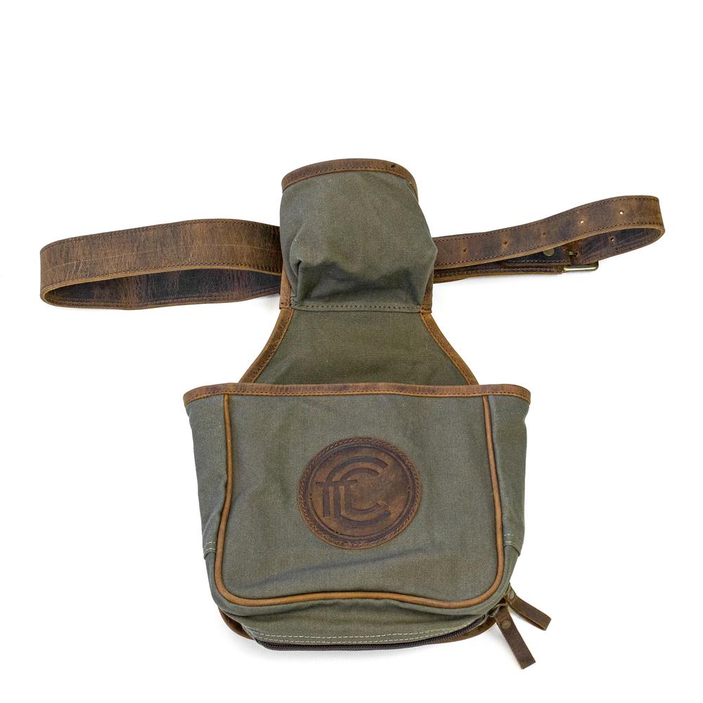 Canvas and Leather Skeet Pouch. Picture 1