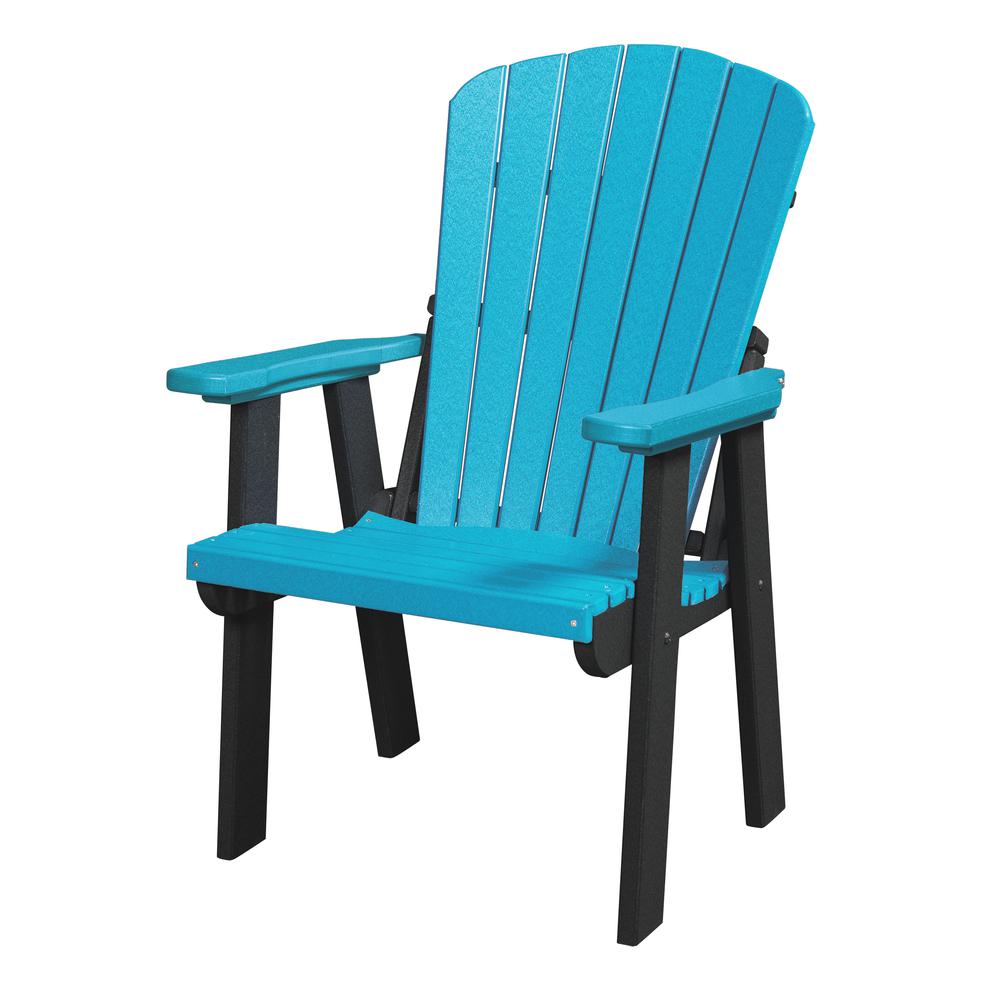 OS Home and Office Model 511ARB Fan Back Chair in Aruba Blue with a Black Base, Made in the USA. Picture 2