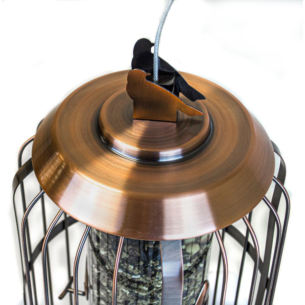 Outdoor Leisure Products Deluxe Bird Feeder in Copper. Picture 3